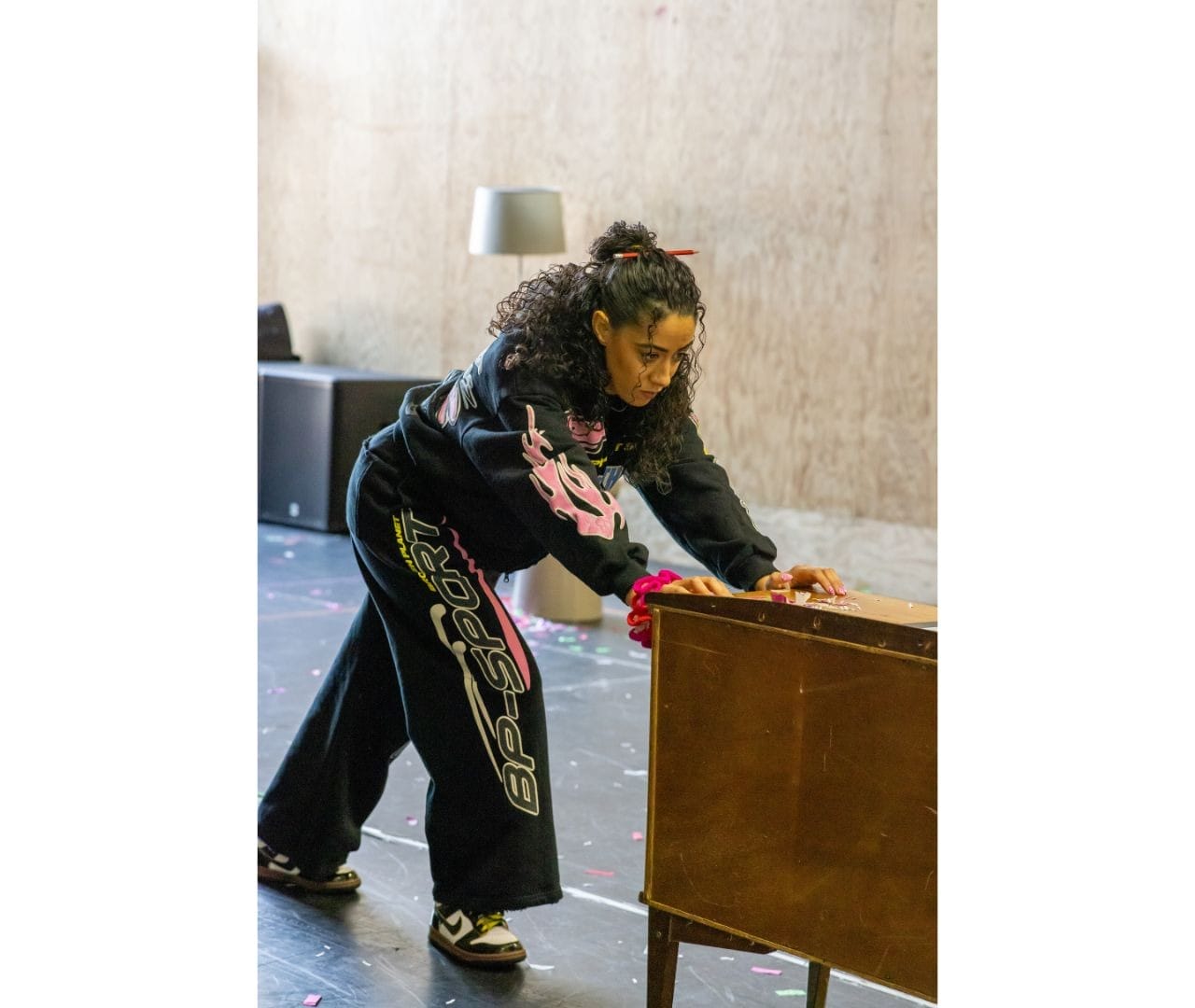 Paislie Reid in rehearsals