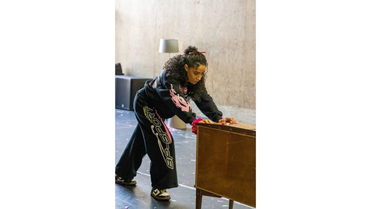 Paislie Reid in rehearsals