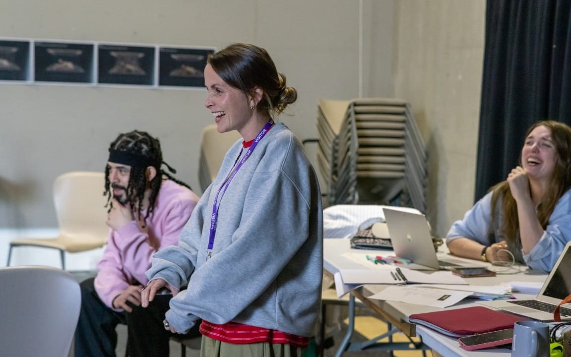 Director Kate Treadell, Lighting Designer Kieran Sing, and writer Julia Cranney