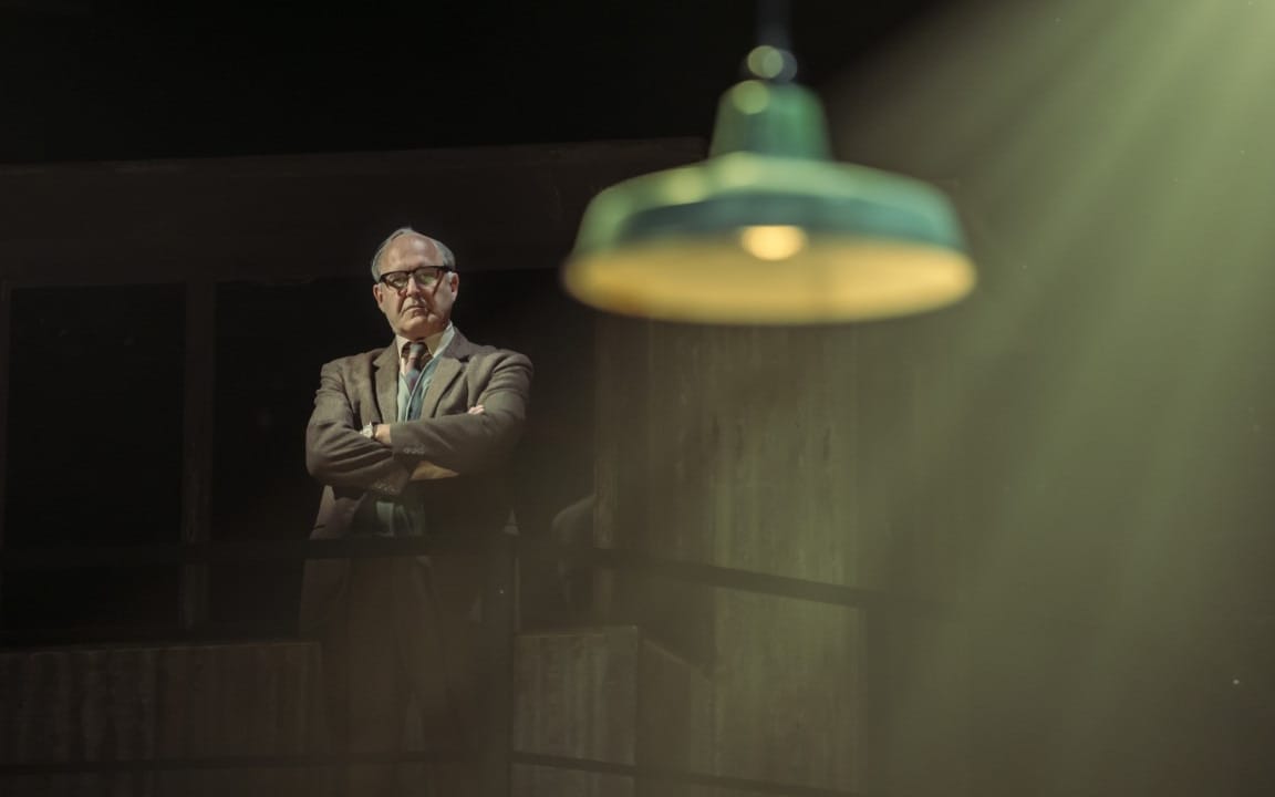 John Ramm (as George Smiley) in CFT’s The Spy Who Came In From The Cold Photo Johan Persson 