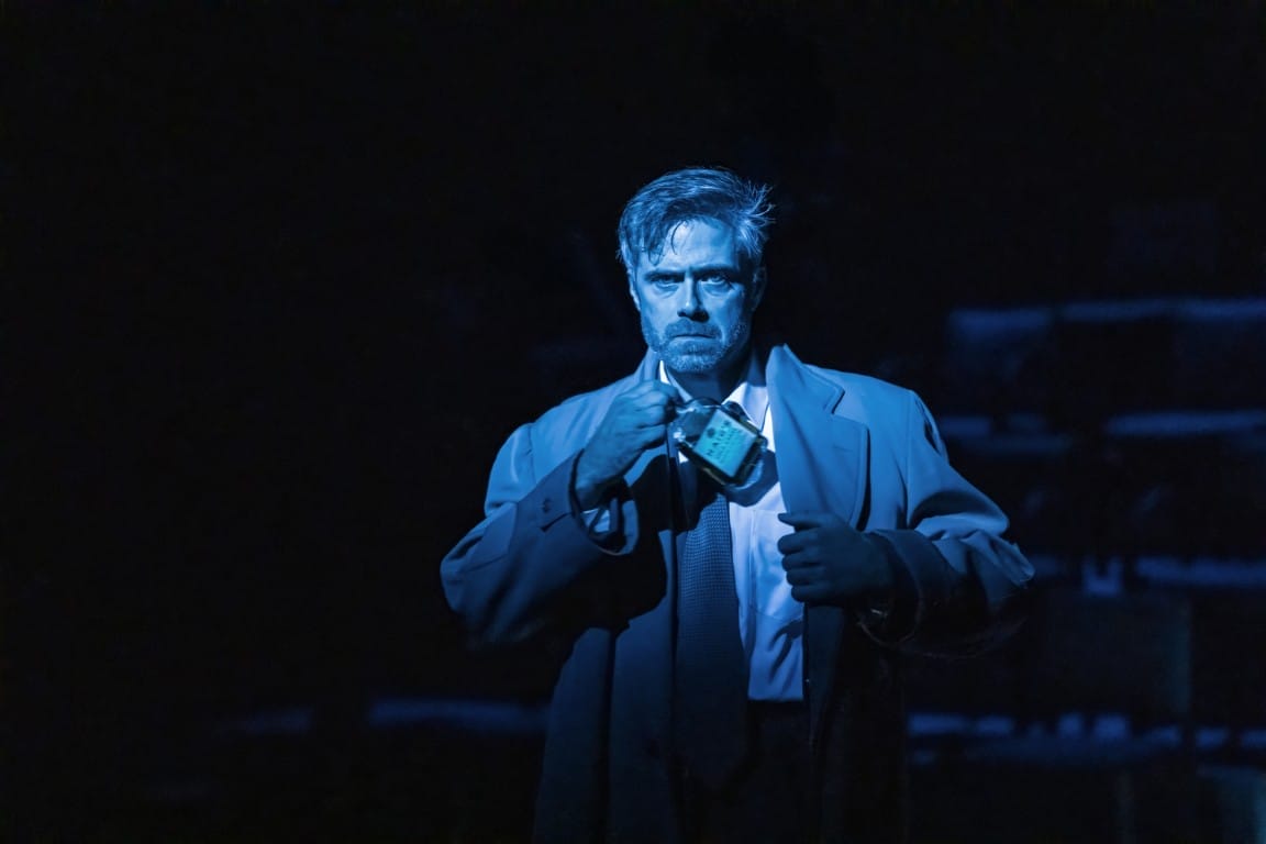 Rory Keenan (as Alec Leamas) in CFT’s The Spy Who Came In From The Cold Photo Johan Persson