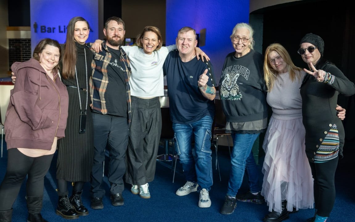 Members of the recovery steering group with Kara Tointon (Constance in The Constant Wife) - Thanks to the company, cast and Cunard for their support.