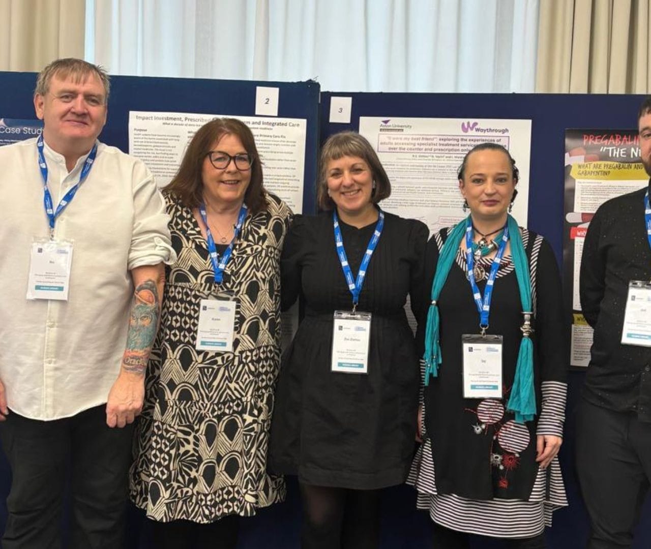 Members of the Creative Recovery steering group with Dr Zoe Zontou (Associate Professor at Liverpool Hope University) at the Addiction Professionals Conference.