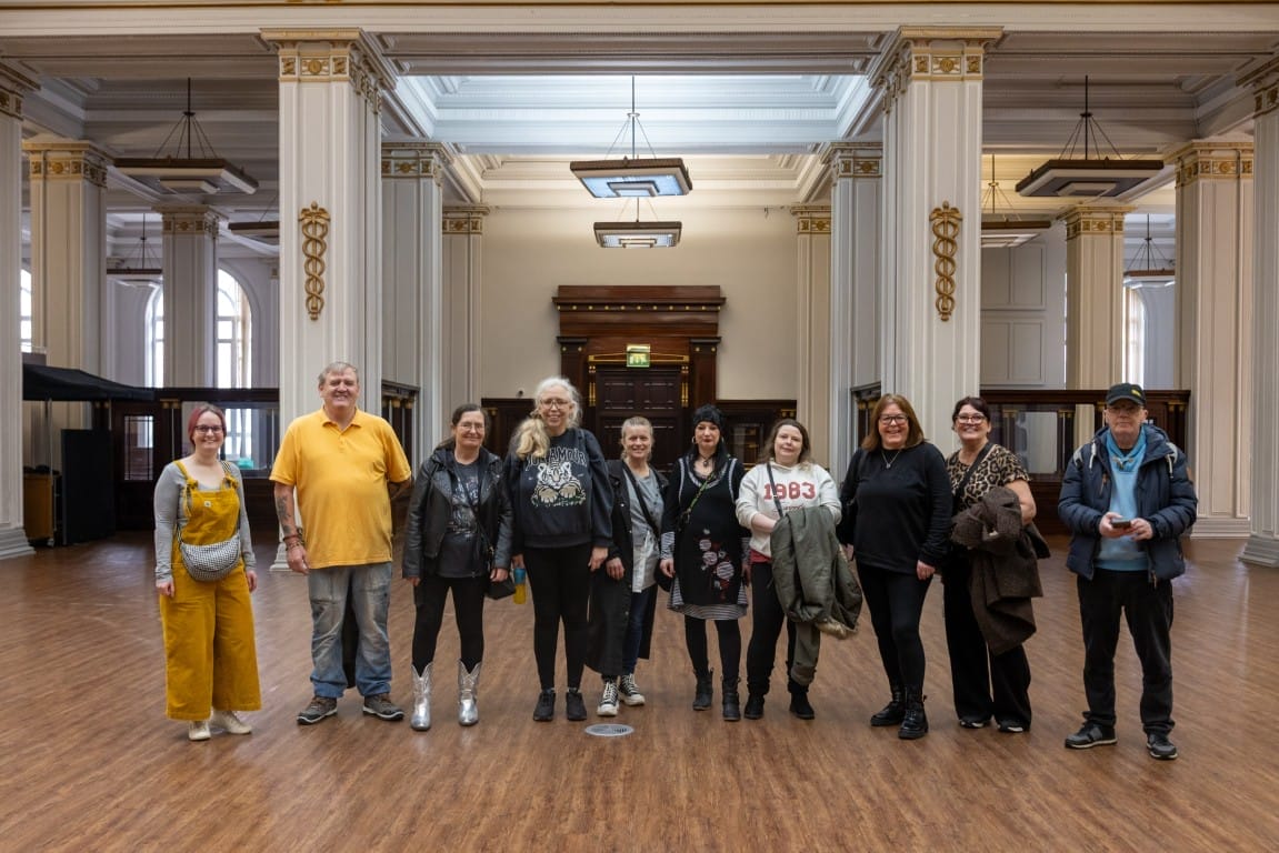 Members of the recovery steering group with Hayley Lindley-Thornhill (Head of Young People and Community) at the Cunard Building. Thanks to Cunard for funding incredible tours of iconic buildings in Liverpool.